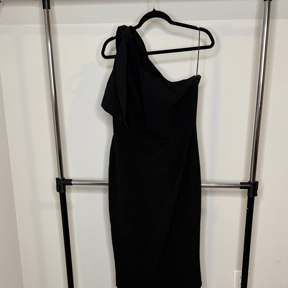 Dress the Population Chic Black One-Shoulder Dress